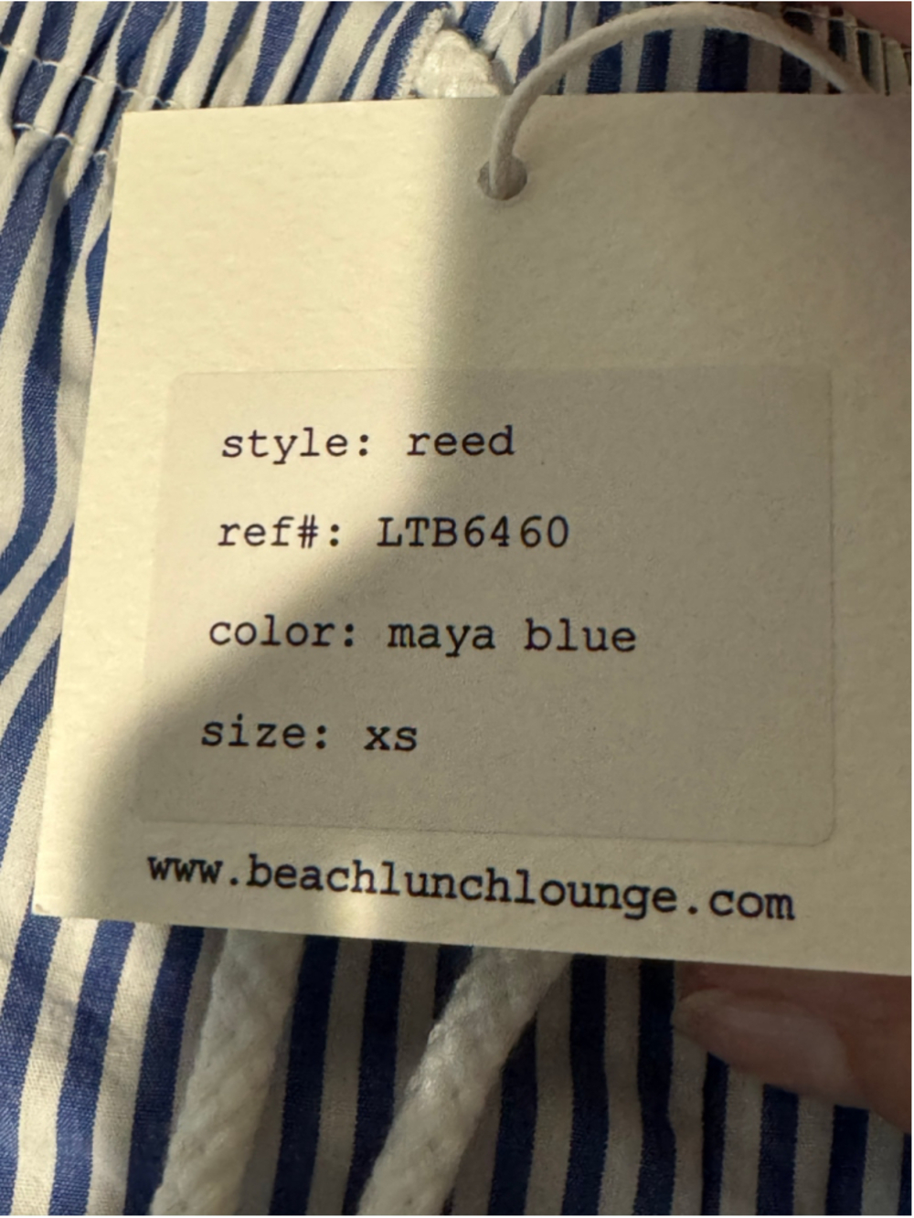 Women's beachlunchlounge Striped lounge pants Blue White Size XS - Picture 6 of 12
